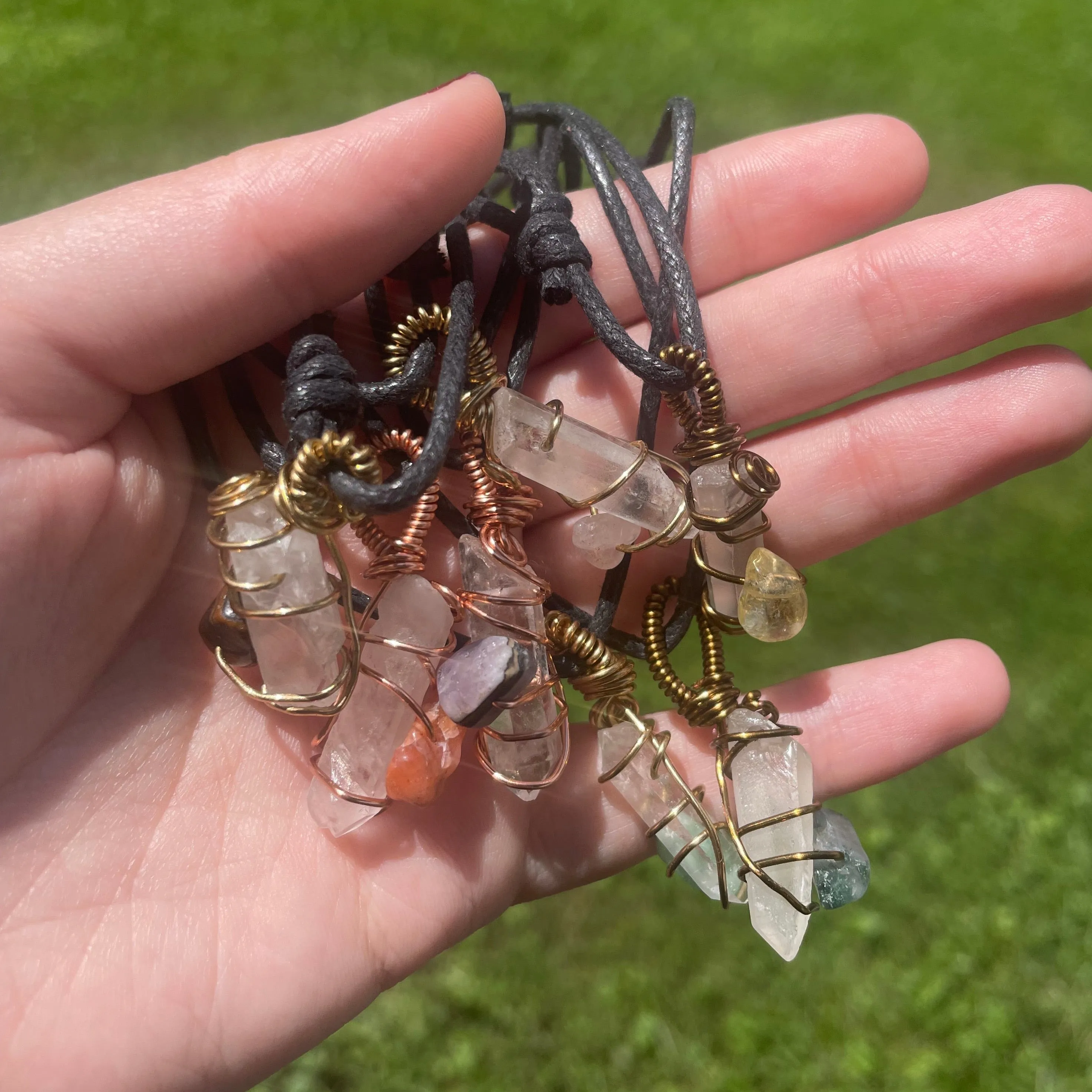 Adjustable Quartz Crystal Pendant