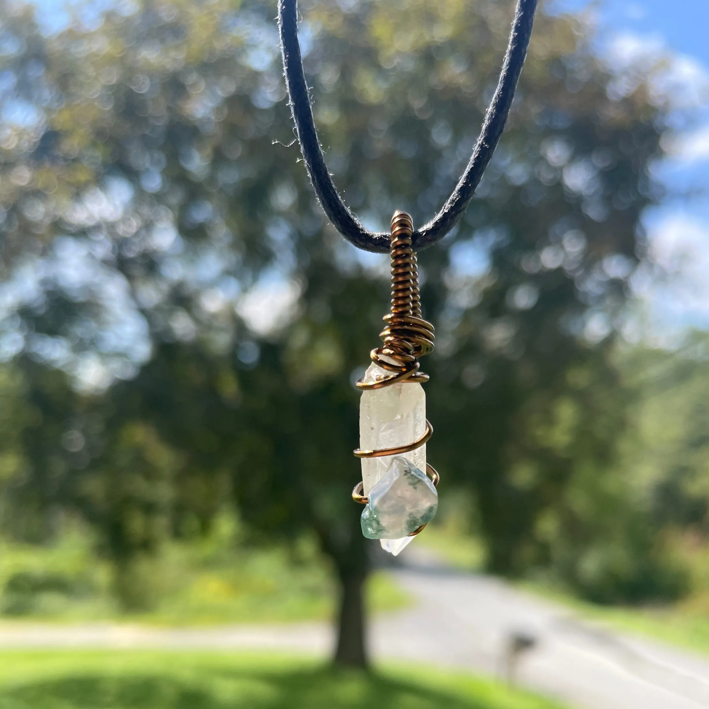 Adjustable Quartz Crystal Pendant