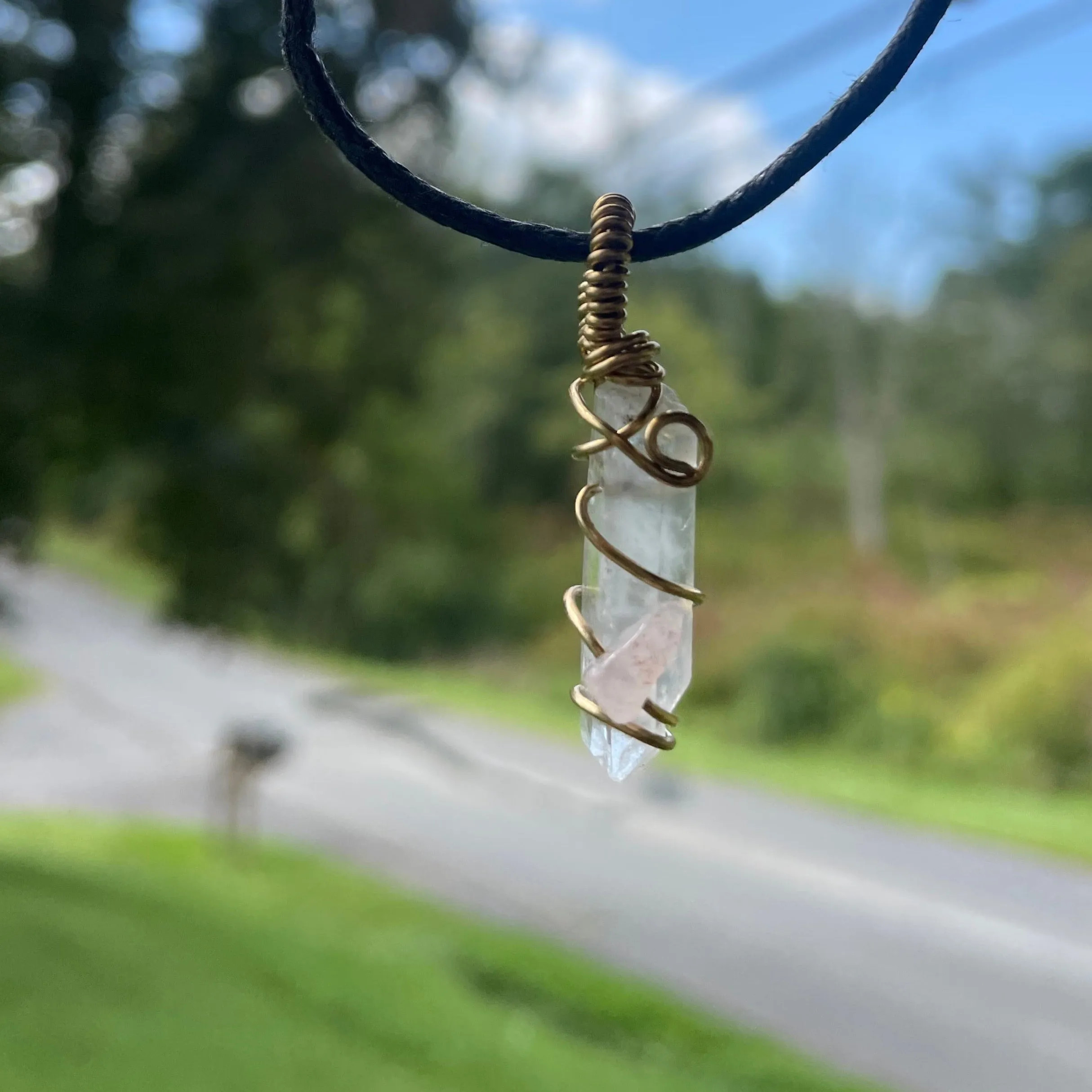 Adjustable Quartz Crystal Pendant