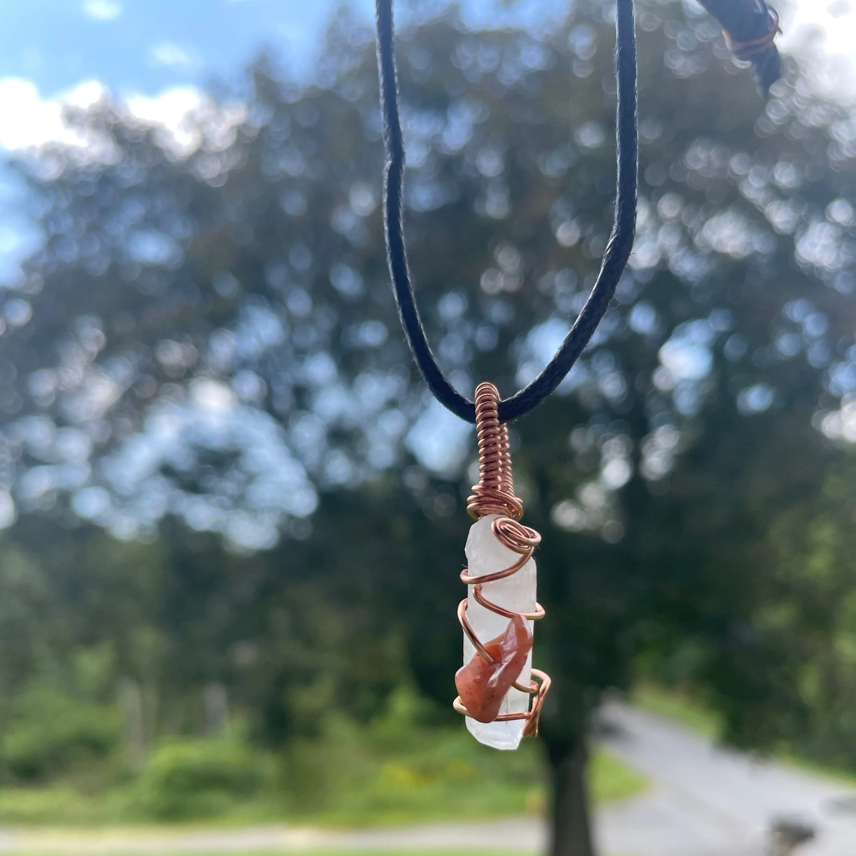 Adjustable Quartz Crystal Pendant