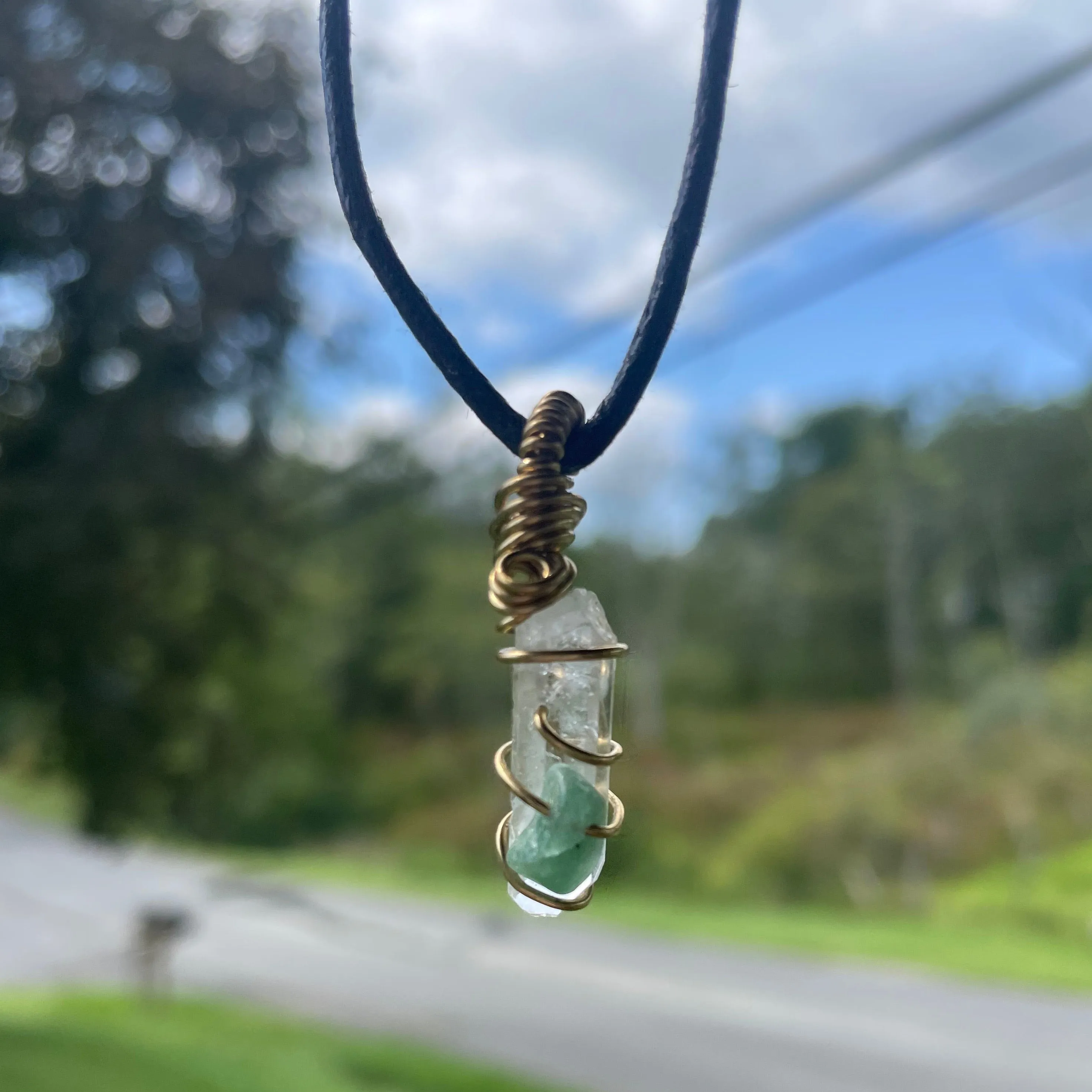 Adjustable Quartz Crystal Pendant