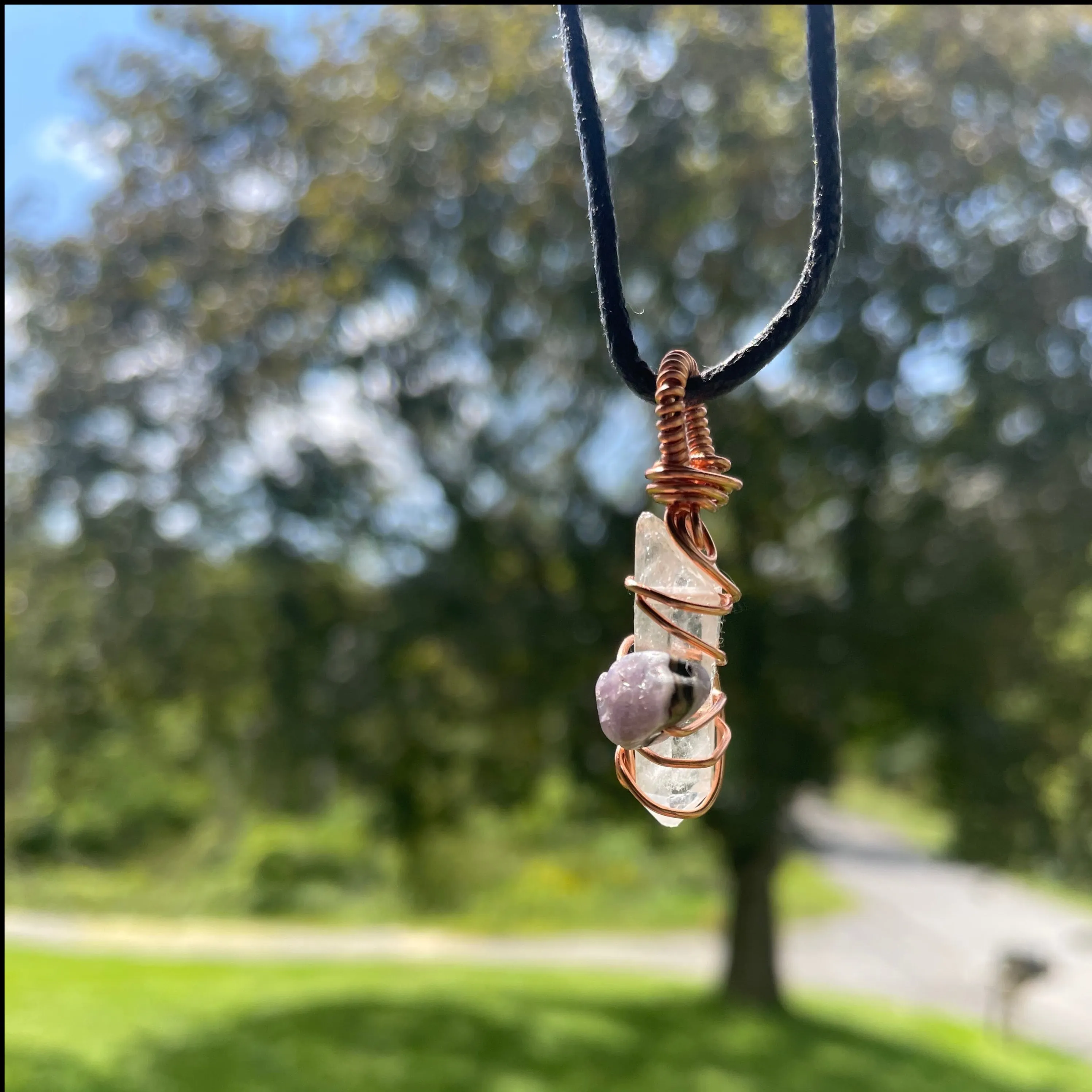 Adjustable Quartz Crystal Pendant