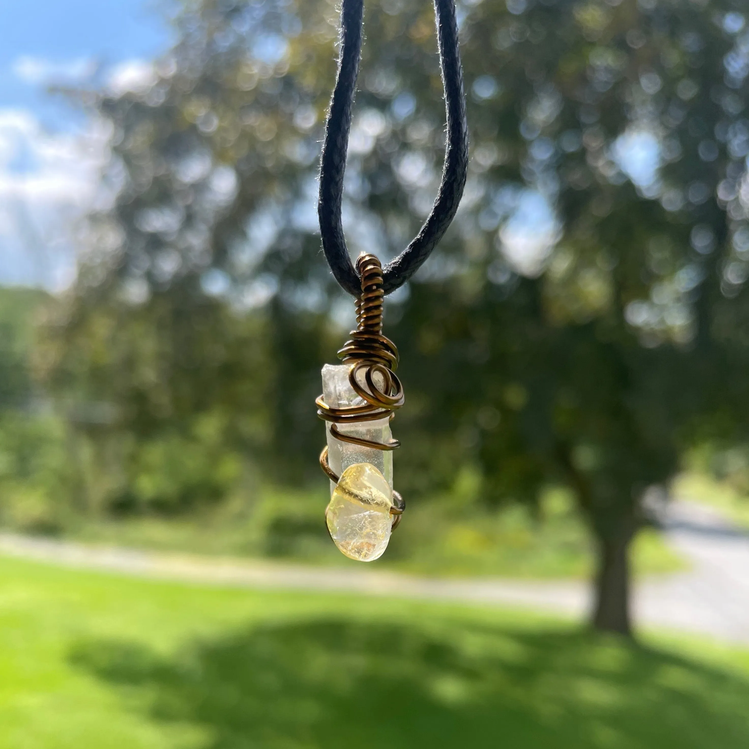 Adjustable Quartz Crystal Pendant