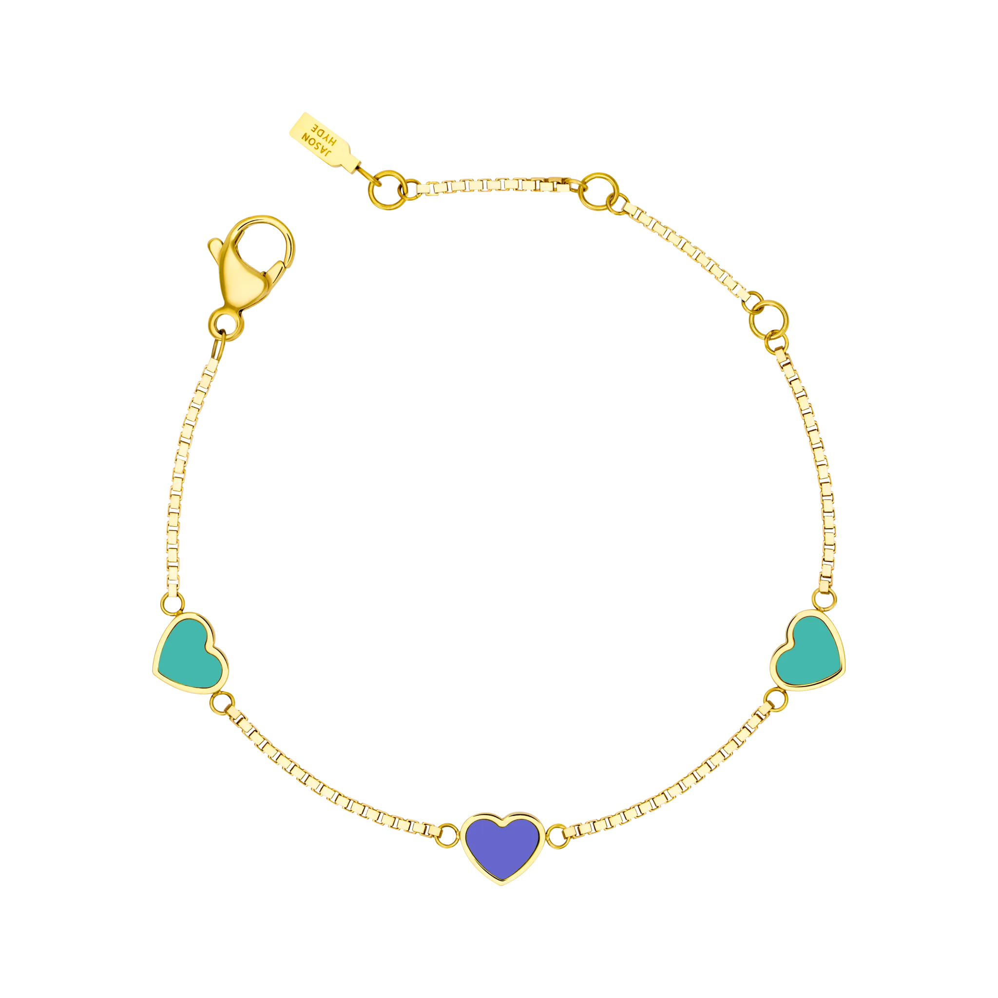 AMARE TURQUOISE AND PERSIAN BLUE CHIPS TRIO BRACELET