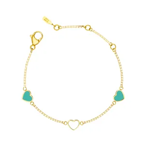 AMARE TURQUOISE AND WHITE CHIPS TRIO BRACELET