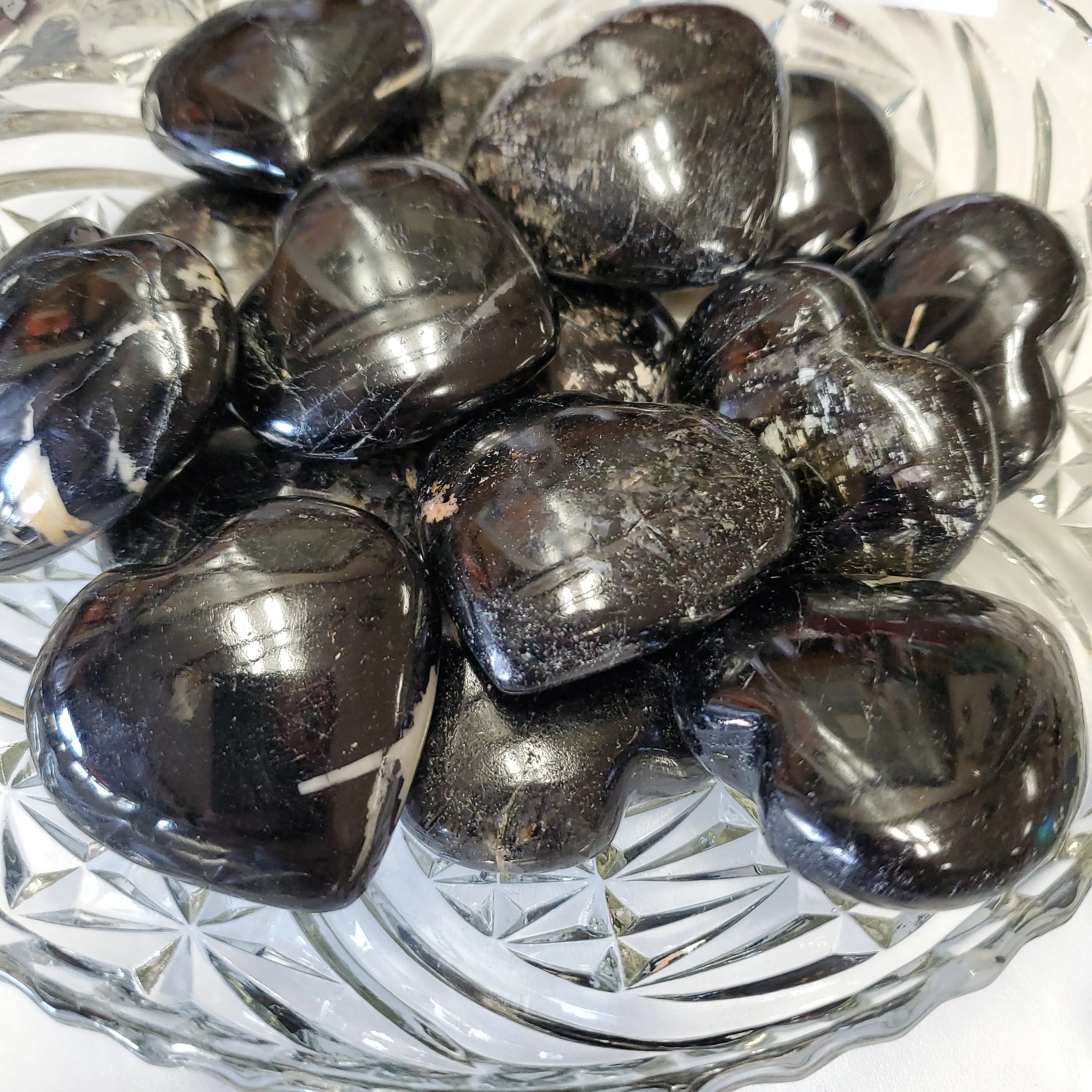 Black Tourmaline Carved Heart