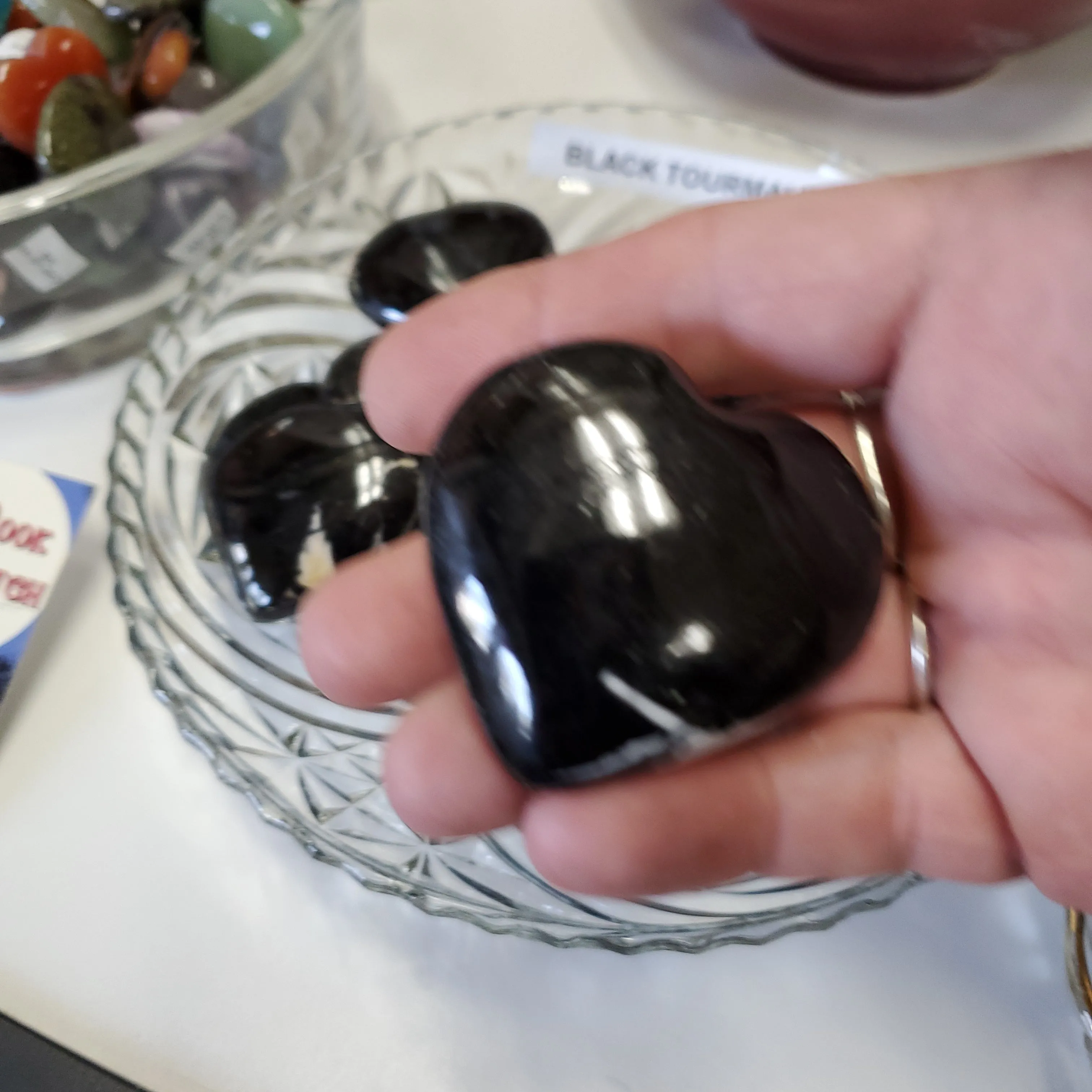 Black Tourmaline Carved Heart