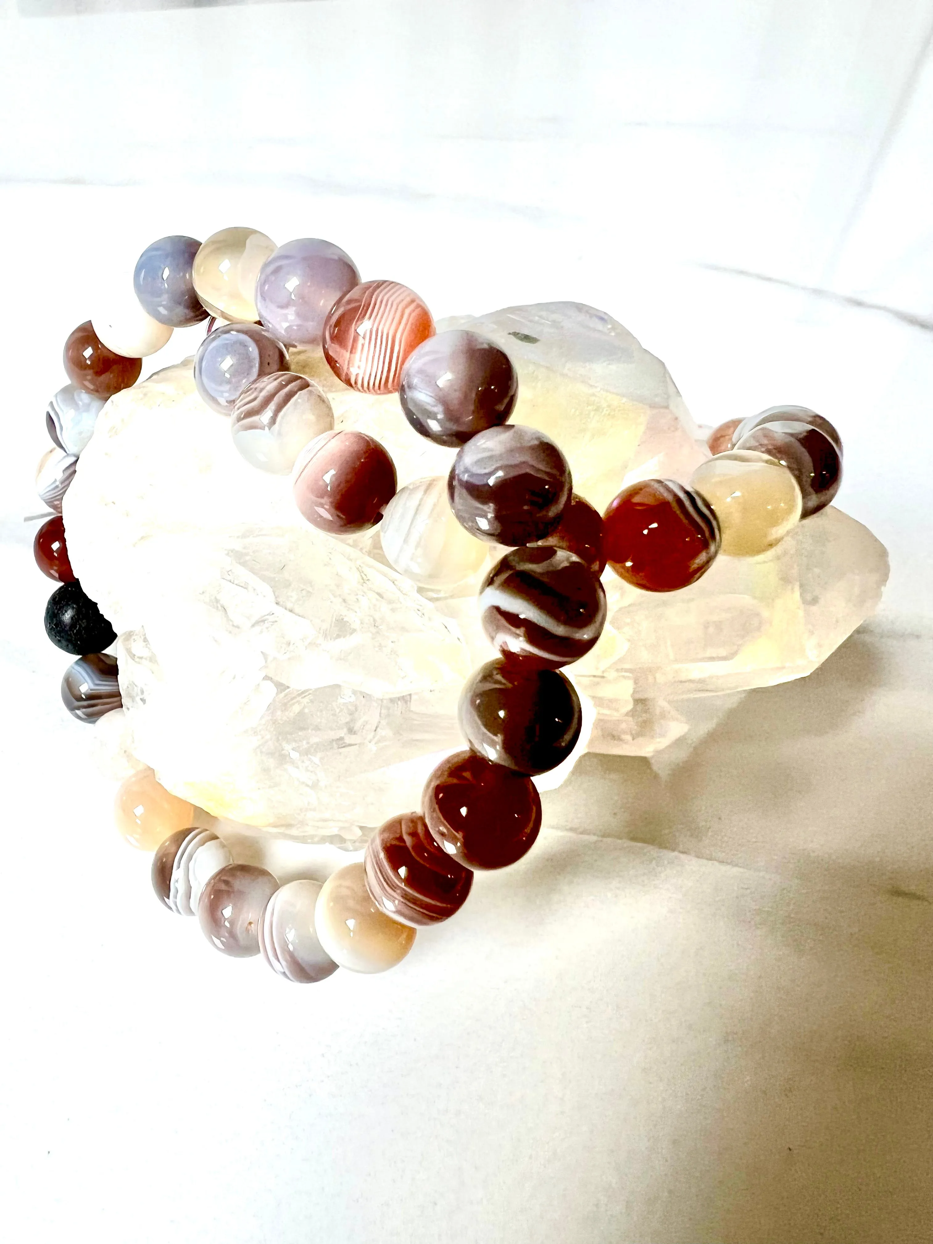 Bracelet, Botswana Agate, Stone of Soothing