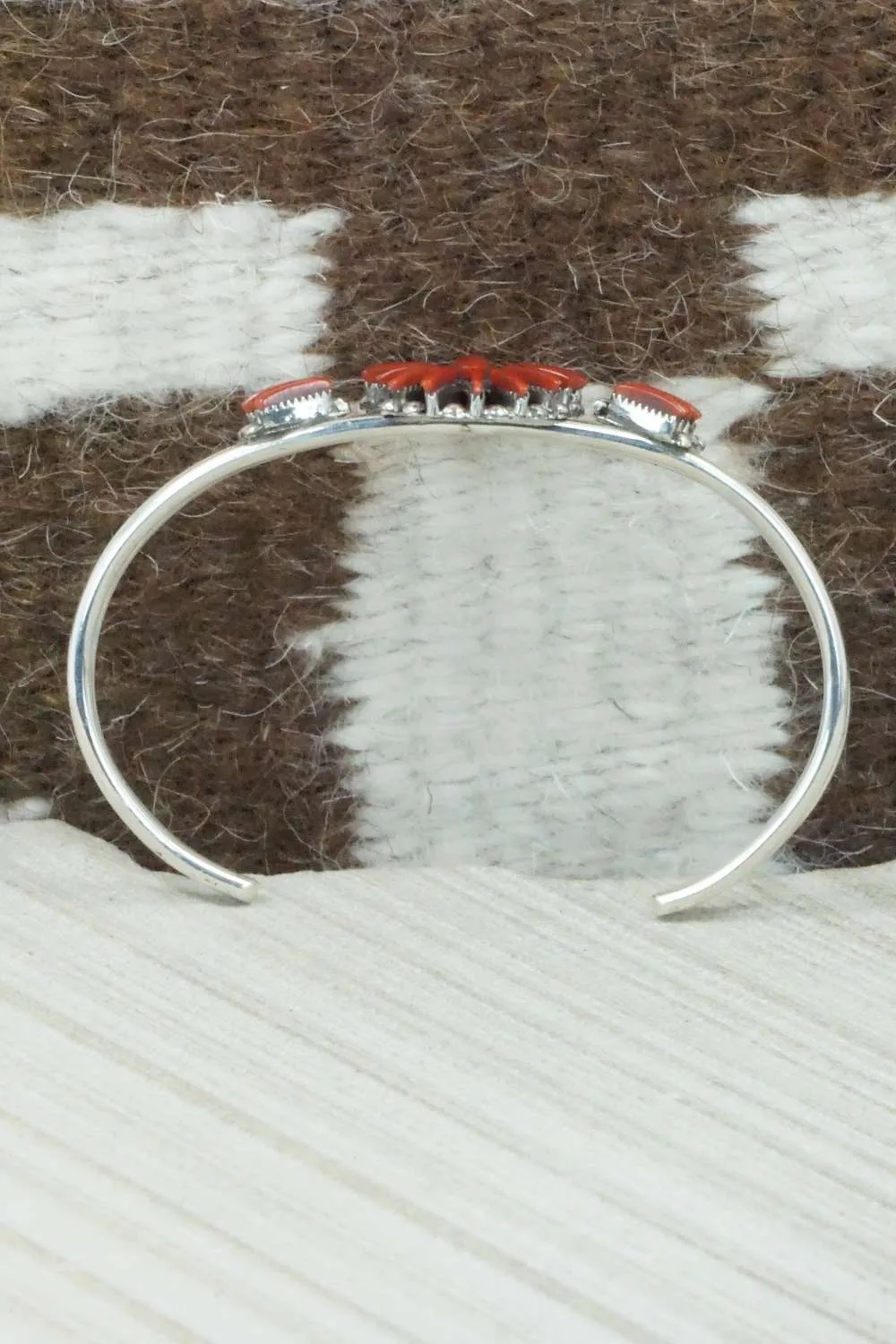 Coral & Sterling Silver Bracelet - Barton Cooeyate