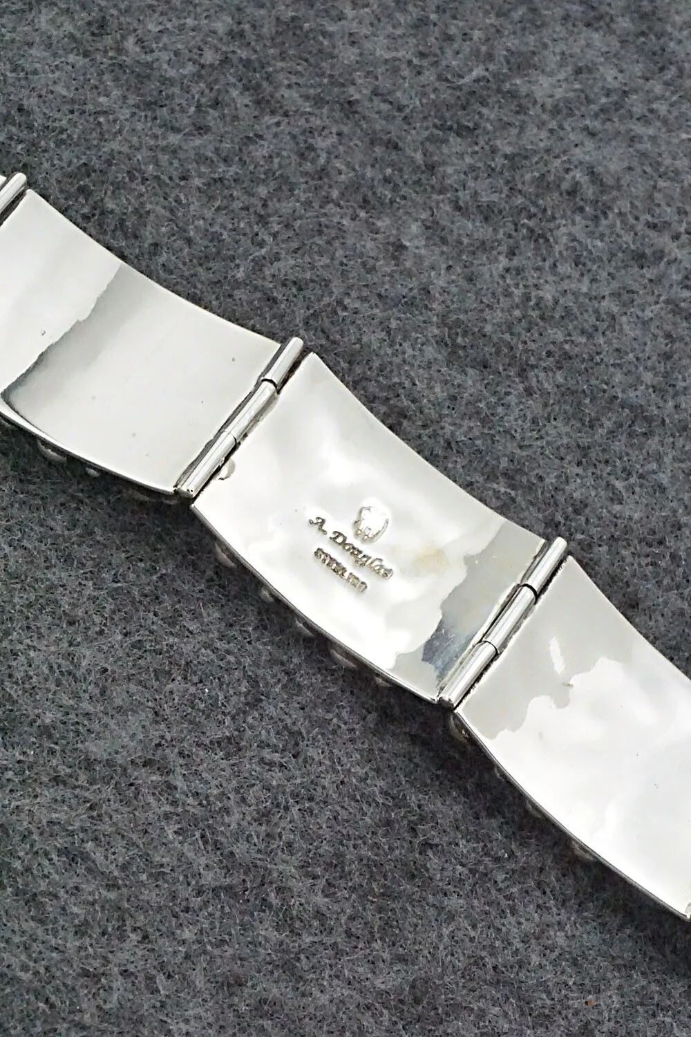 Coral & Sterling Silver Link Bracelet - Akee Douglas