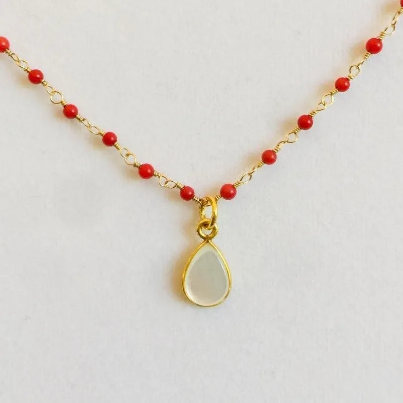 Coral Necklace - Leyla