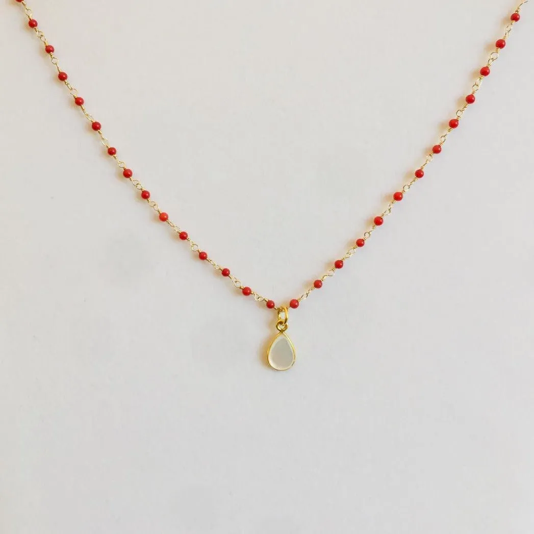 Coral Necklace - Leyla