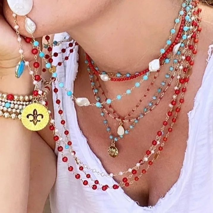 Coral Necklace - Leyla