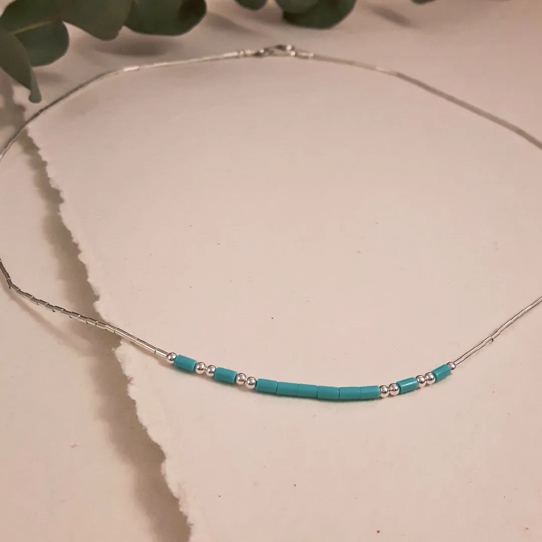 Evie Turquoise Heishi Necklace