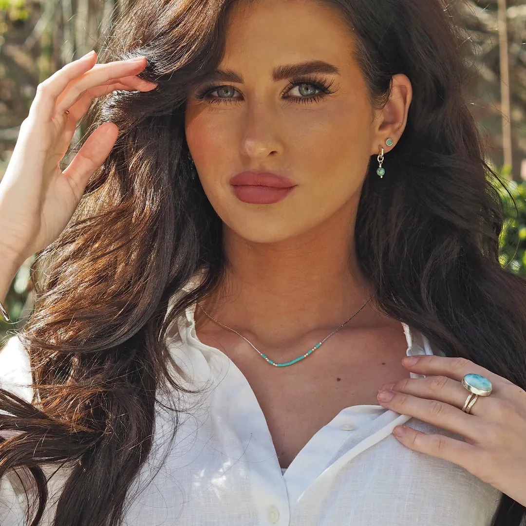 Evie Turquoise Heishi Necklace