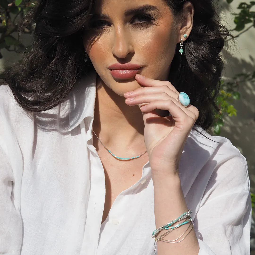 Evie Turquoise Heishi Necklace