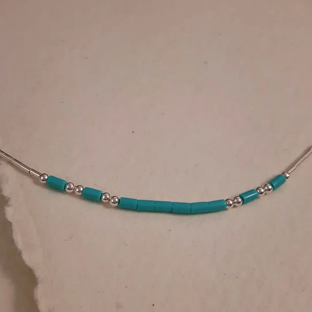 Evie Turquoise Heishi Necklace