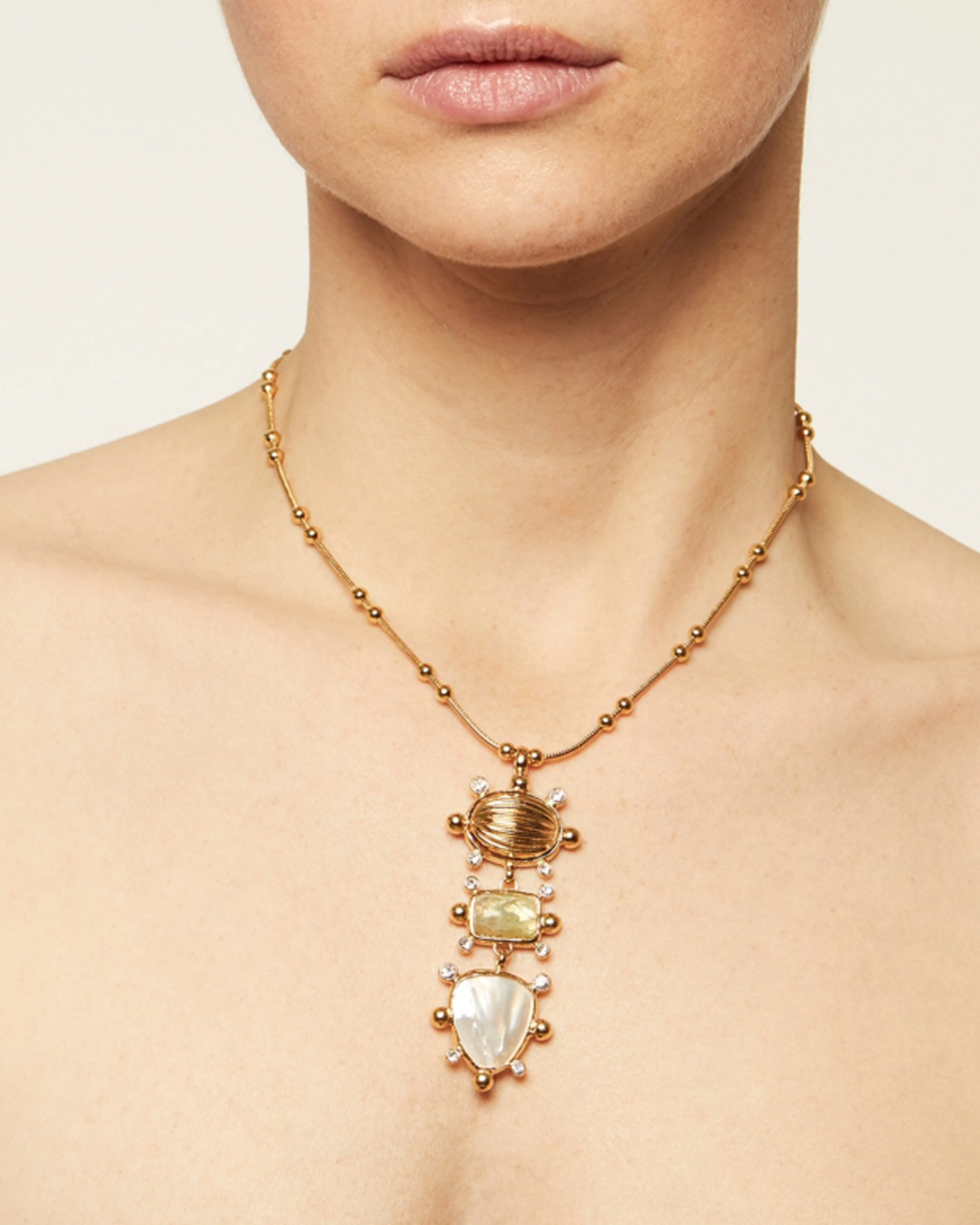 Gas Bijoux Tiki 3 Rows Necklace