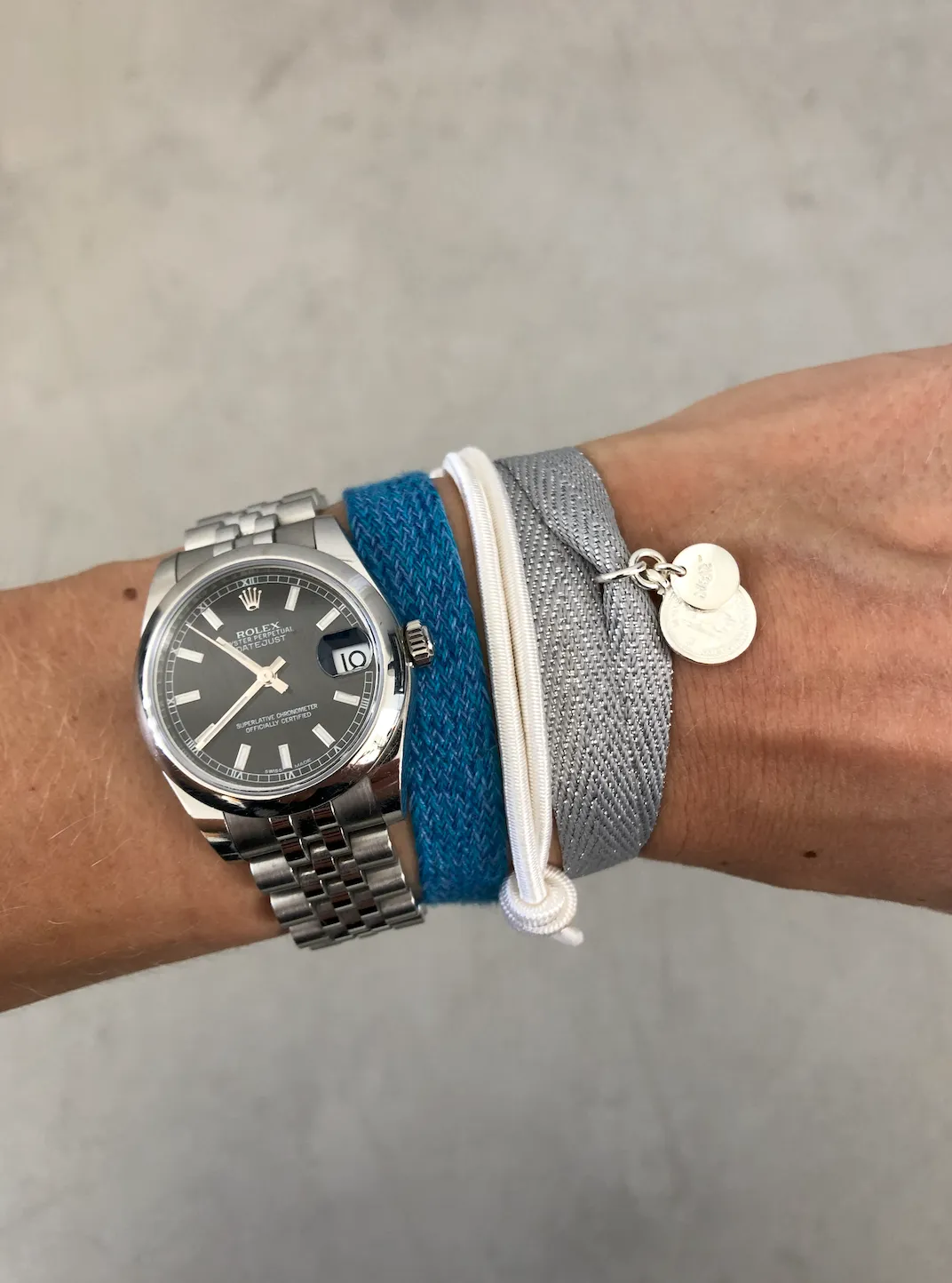 GRAND COTTON BRACELET BLUE TURQUOISE