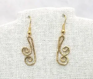 Hammered Spiral Wire Earrings, Short, Art Deco, Modern, Simple, Wedding, Bridesmaid, Choice of Metals and Closure Types
