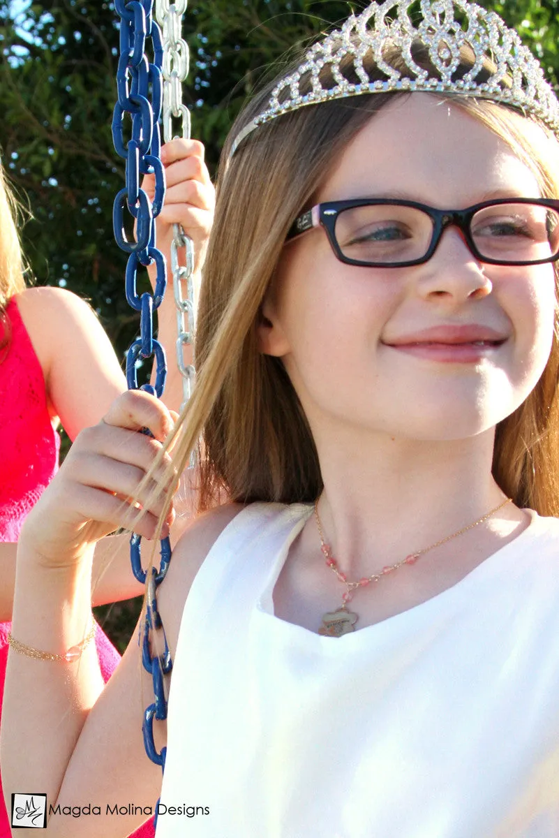 Mini Goddess (children) Cherry Quartz Double Chain Bracelet
