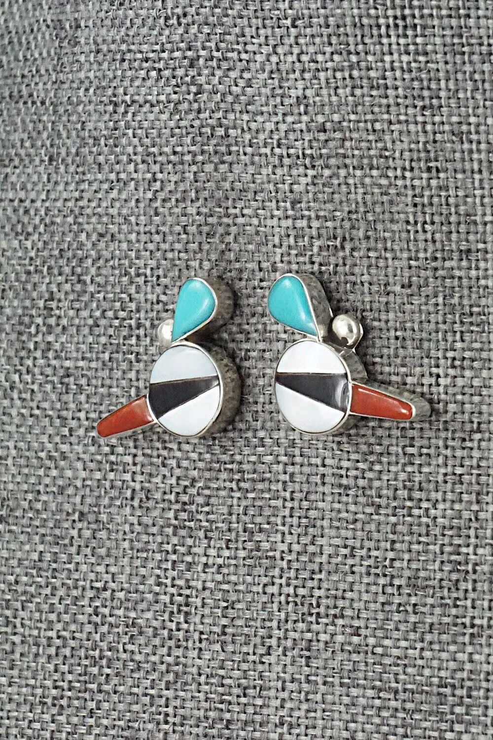 Multi-Stone & Sterling Silver Earrings - Leavus Ahiyite