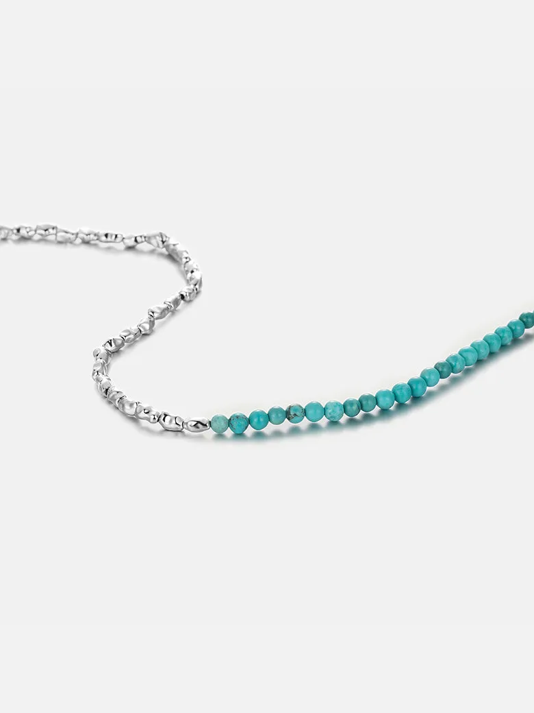 Natural Turquoise Nugget Beaded Necklace