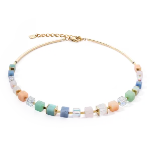 Necklace Precious Statement Cubes multicolour-gentle