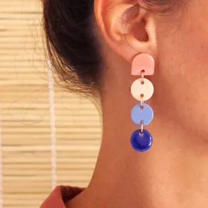 Porcelain earrings Arcobaleno