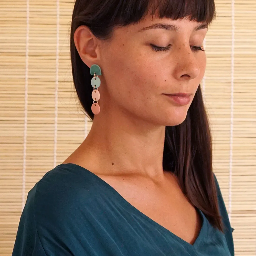 Porcelain earrings Arcobaleno