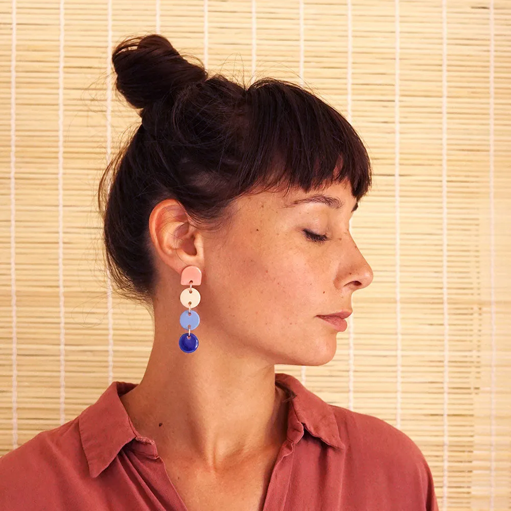 Porcelain earrings Arcobaleno