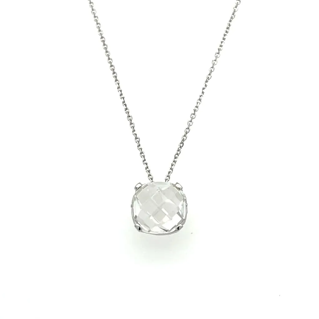 Quartz Necklace 14k White Gold at Regard Jewelry in Austin, Texas