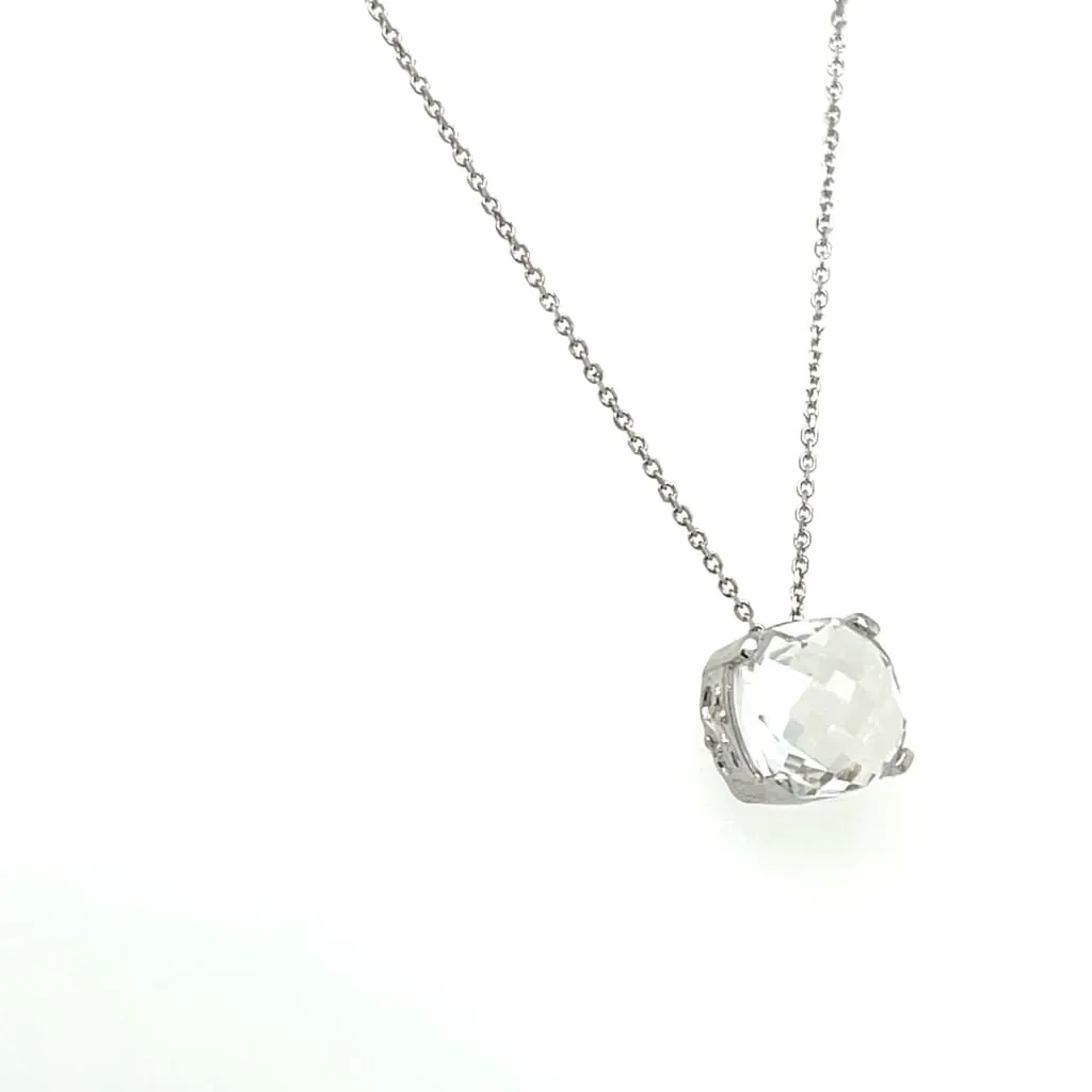 Quartz Necklace 14k White Gold at Regard Jewelry in Austin, Texas