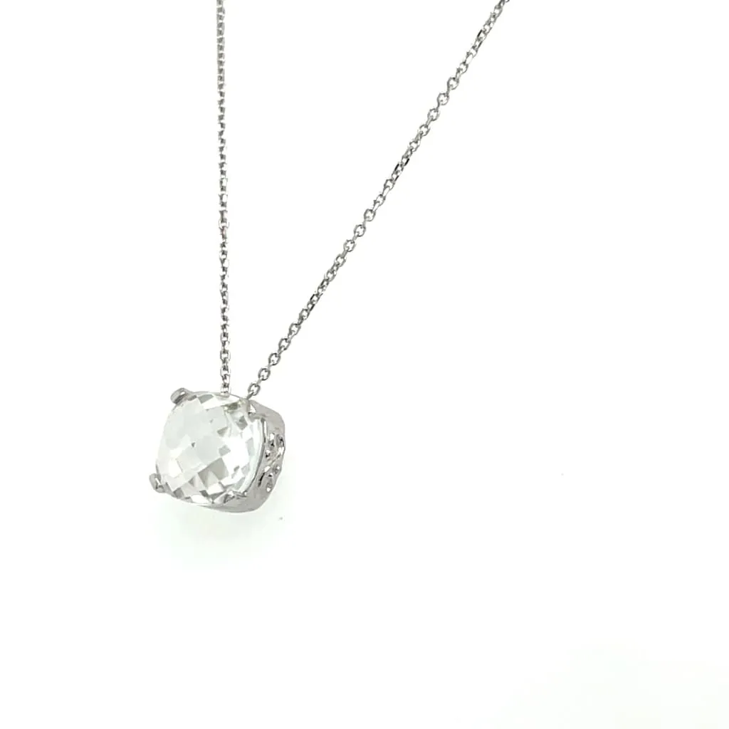 Quartz Necklace 14k White Gold at Regard Jewelry in Austin, Texas