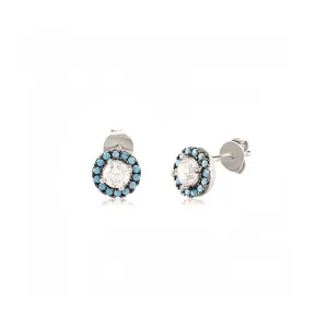 ROSALINA EVIL EYE TURQUOISE EARRINGS