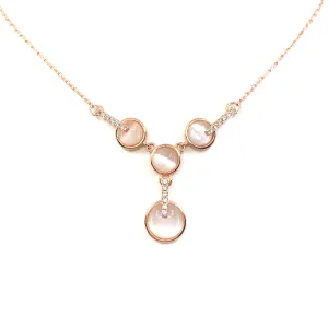 Rose Gold Plated Sterling Silver Circles Necklace