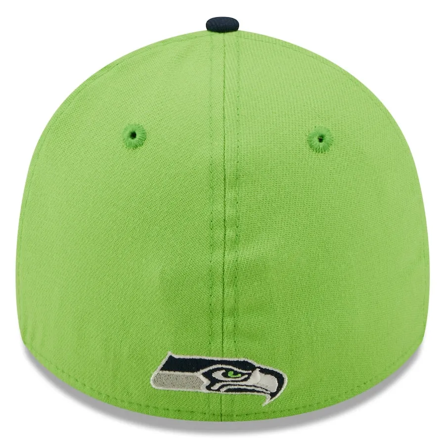 Seattle Seahawks Neon Green SEC 2022 Sideline 39THIRTY Flex Hat