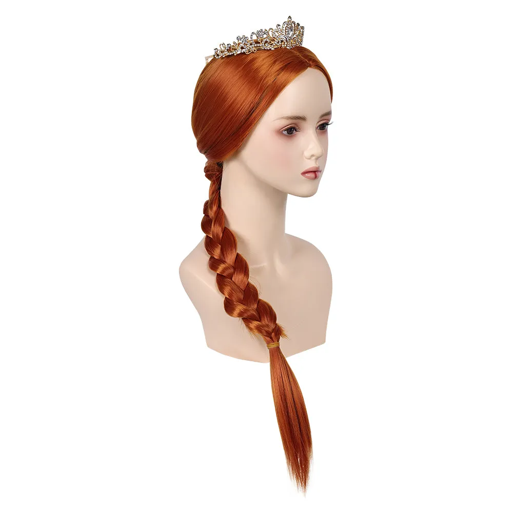 Shrek Fiona Cosplay Wig Crown Heat Resistant Synthetic Hair Carnival Halloween Party Props