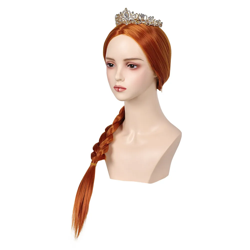 Shrek Fiona Cosplay Wig Crown Heat Resistant Synthetic Hair Carnival Halloween Party Props