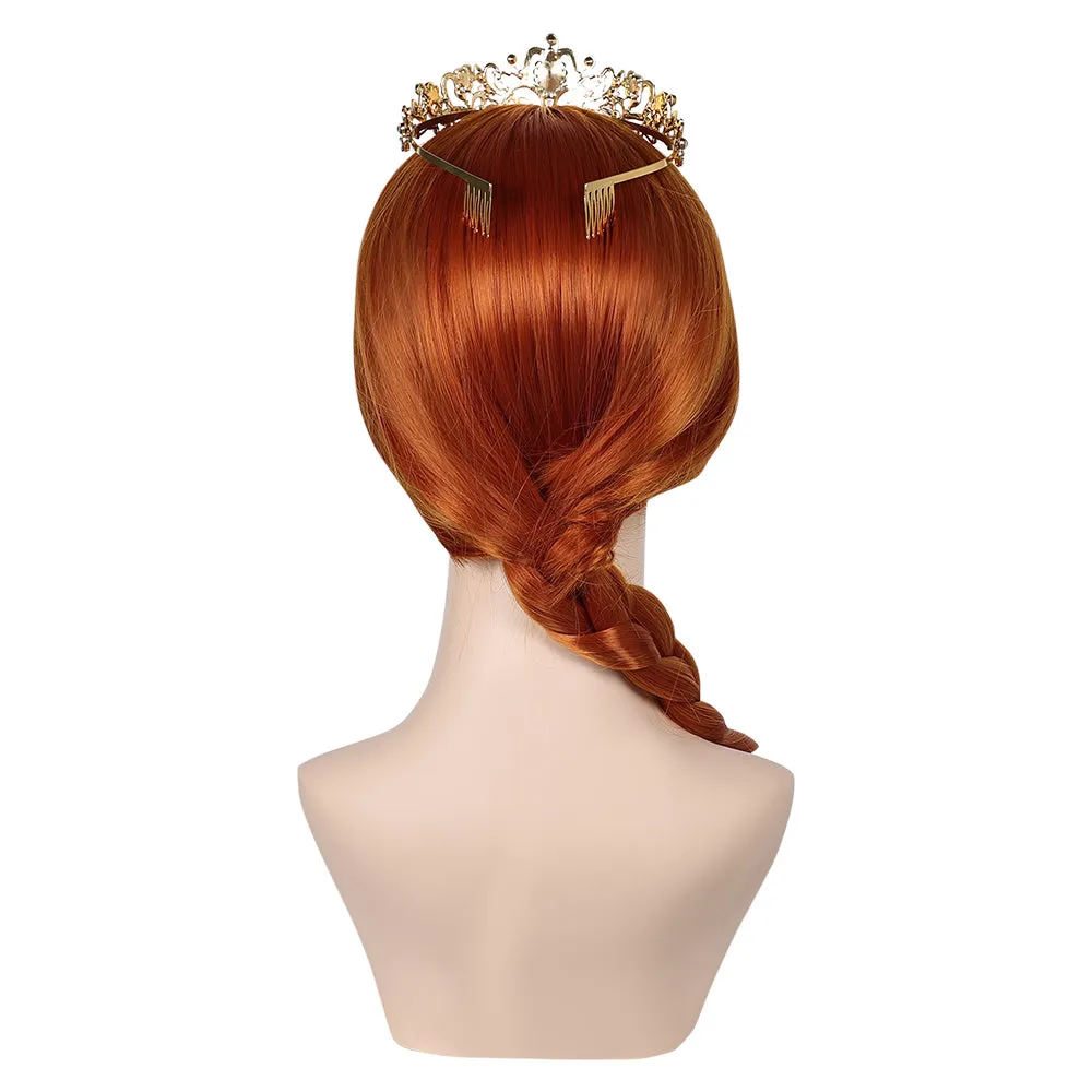 Shrek Fiona Cosplay Wig Crown Heat Resistant Synthetic Hair Carnival Halloween Party Props