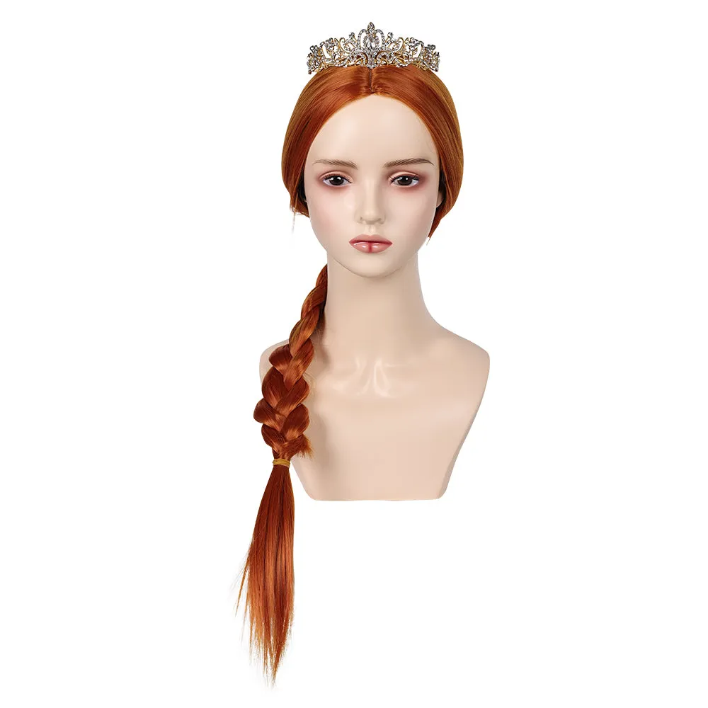 Shrek Fiona Cosplay Wig Crown Heat Resistant Synthetic Hair Carnival Halloween Party Props
