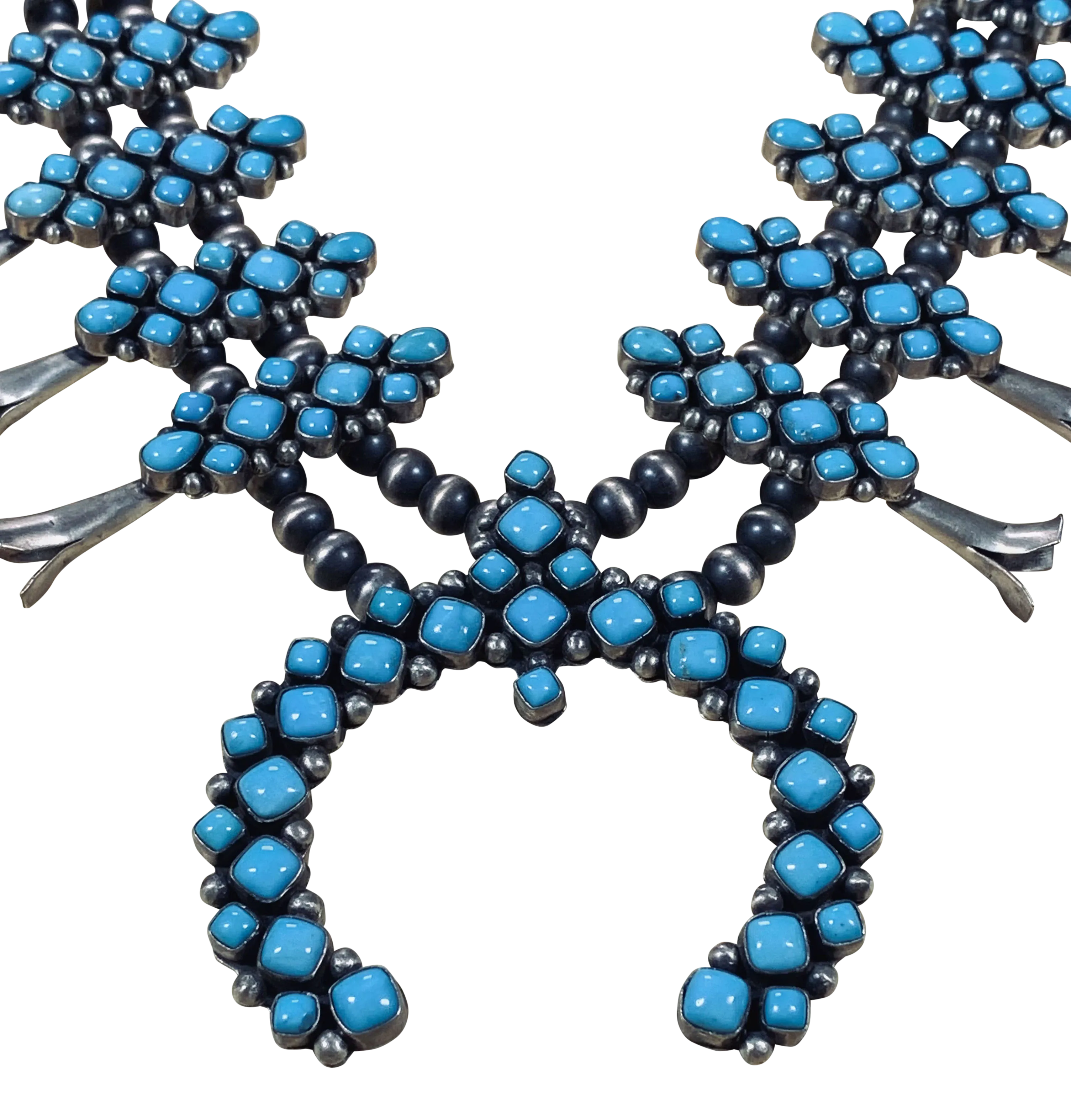 Sleeping Beauty Turquoise Squash Blossom Necklace | Pete Johnson