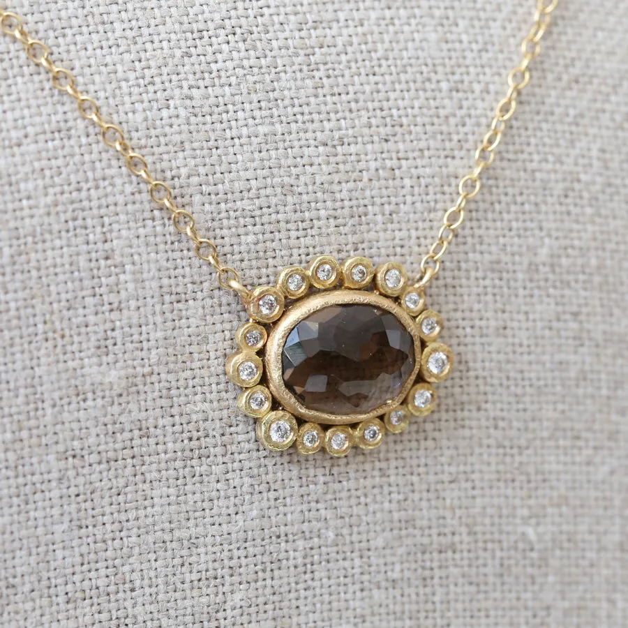 Smoky quartz necklace