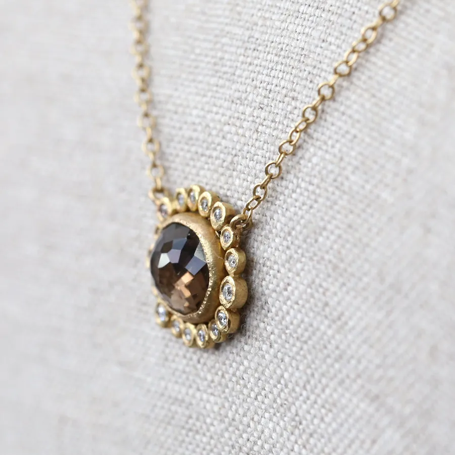 Smoky quartz necklace