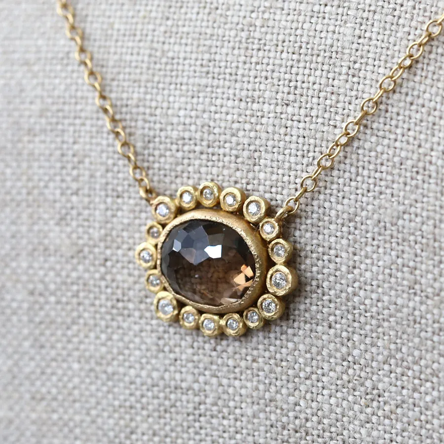 Smoky quartz necklace