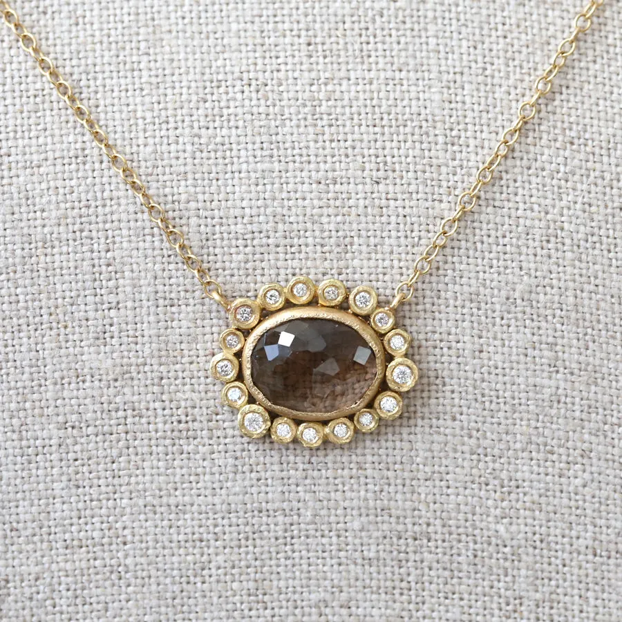 Smoky quartz necklace