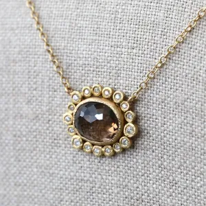 Smoky quartz necklace