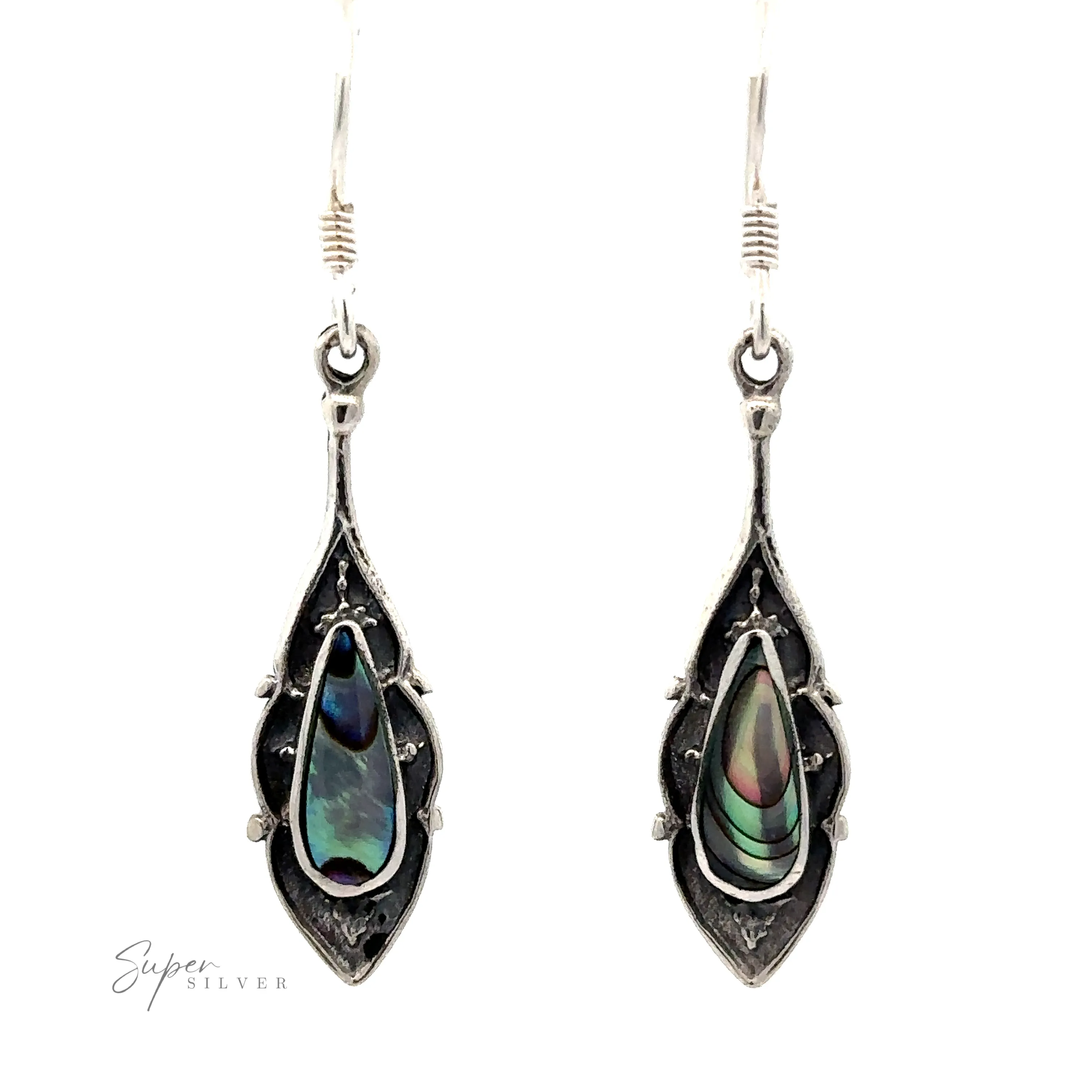 Teardrop Shape Inlaid Earrings