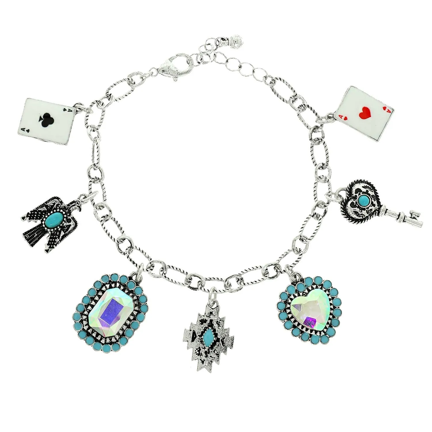 Western Theme Multi Charm Bracelet