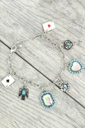 Western Theme Multi Charm Bracelet